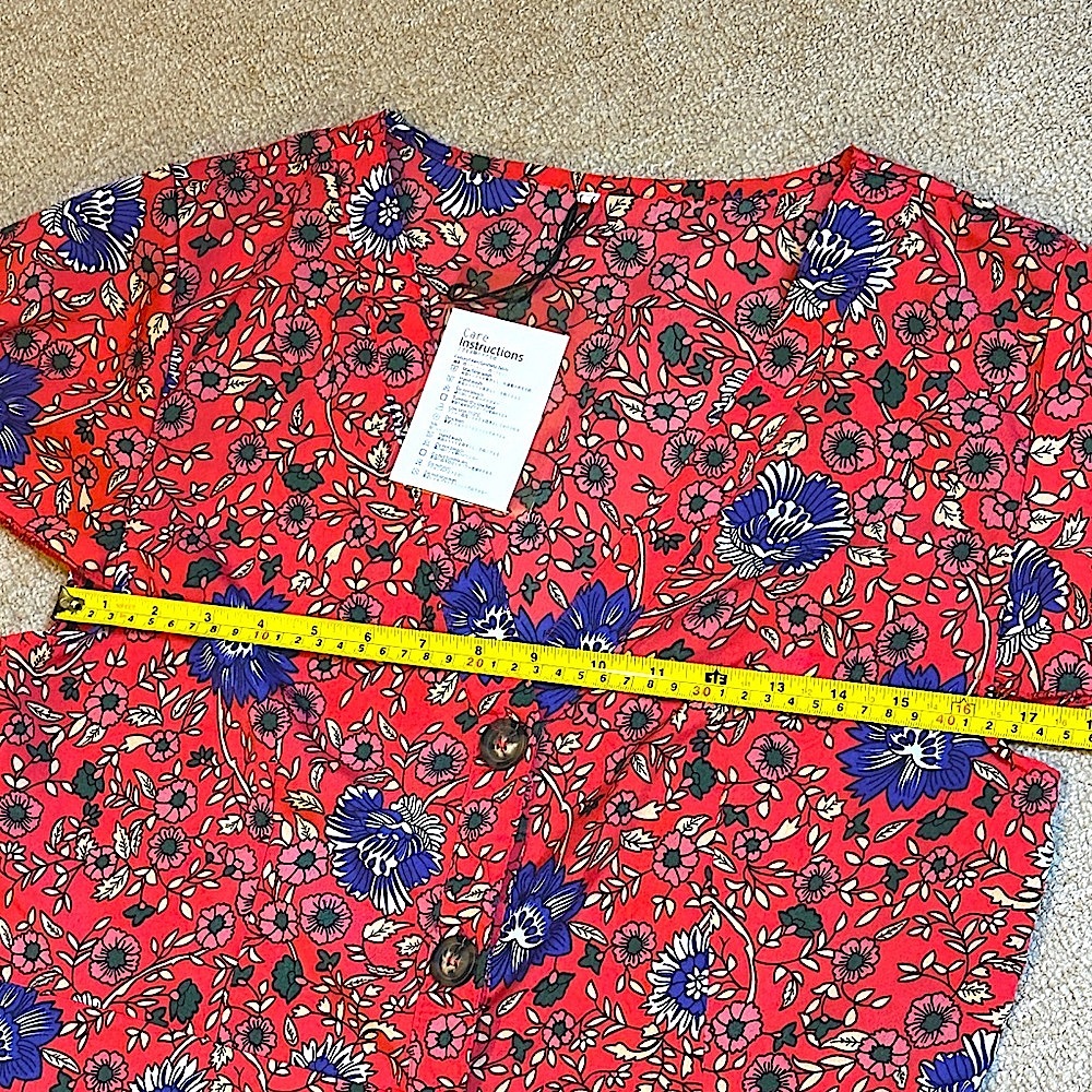 NEW Floral Button-Down Dress, size L - large, lightweight, summer new with tags - Picture 11 of 11